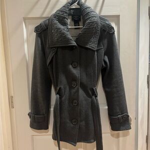 Sebby’s Cotton Grey Trench Coat w/ Belt Size XL Quiet Luxury